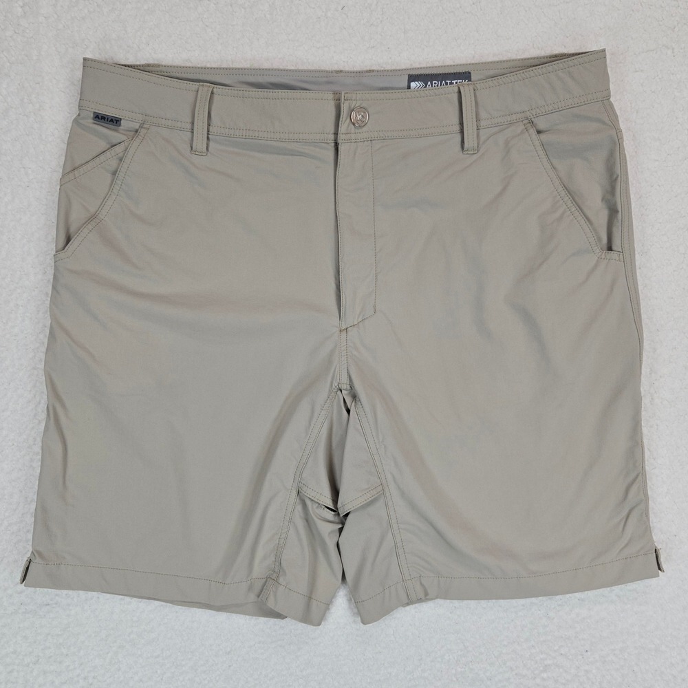Ariat Tek Heat Series Performance Shorts Mens 40 Khaki Hiking Fishing
